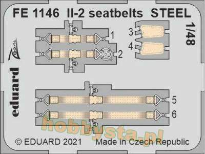 Il-2 seatbelts STEEL 1/48 - image 1