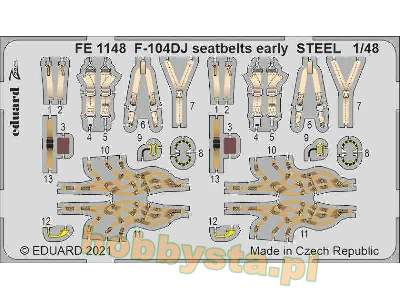 F-104DJ seatbelts early STEEL 1/48 - image 1