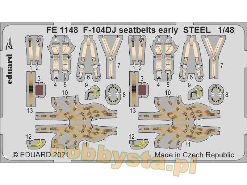 F-104DJ seatbelts early STEEL 1/48 - image 1