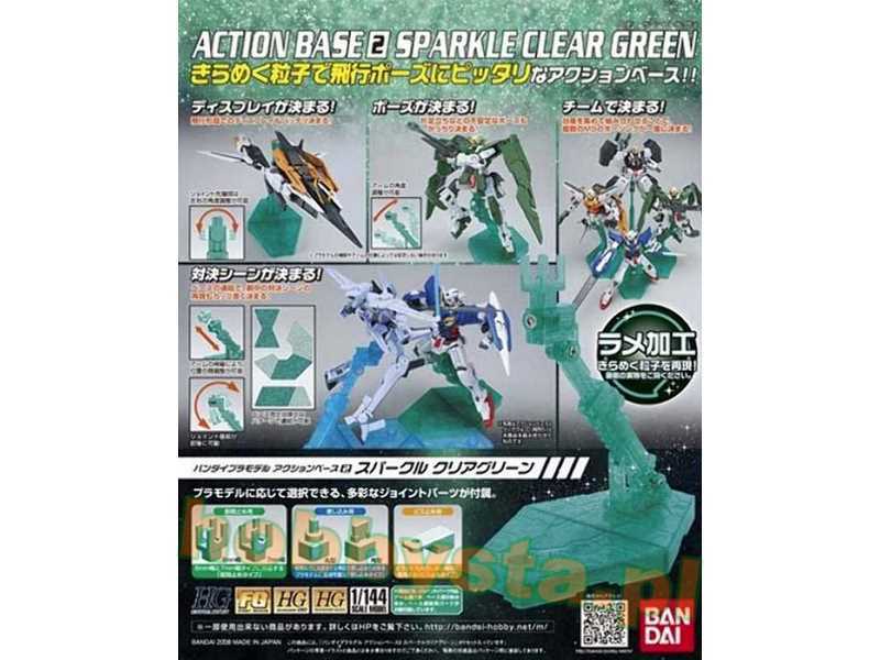 Action Base 2 Sparkle Clear Green (Gundam 80125p) - image 1