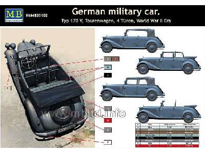 German military car, Typ 170 V, Tourenwagen, 4 Türen, 1937-1940 - image 2