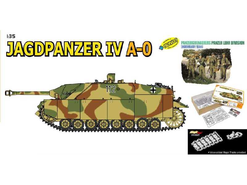 Jagdpanzer IV A-0 + Panzer Lehr Division figures and Magic Track - image 1