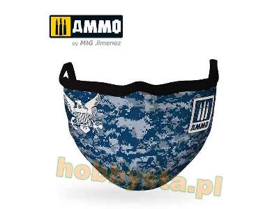 Ammo Face Mask Navy Blue Camo - image 1