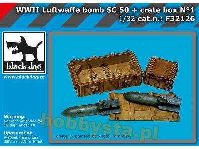WW Ii Luftwaffe Bomb Sc 50 + Crate Box N°1 - image 1
