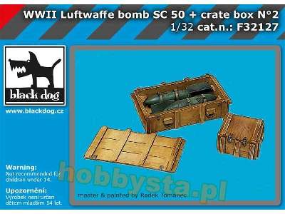 WW Ii Luftwaffe Bomb Sc 50 + Crate Box N°2 - image 1