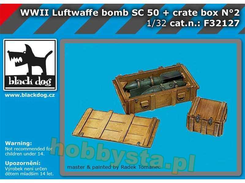 WW Ii Luftwaffe Bomb Sc 50 + Crate Box N°2 - image 1