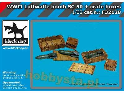 WW Ii Luftwaffe Bomb Sc 50 + Crate Boxes - image 1
