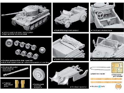 Sd.Kfz.181 Tiger I Mid Production w/Zimmerit & Kubelwagen - image 2