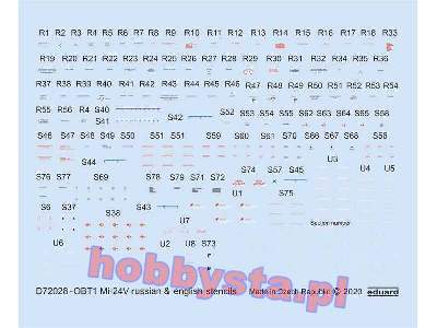 Mi-24V stencils Russian & English 1/72  - image 1