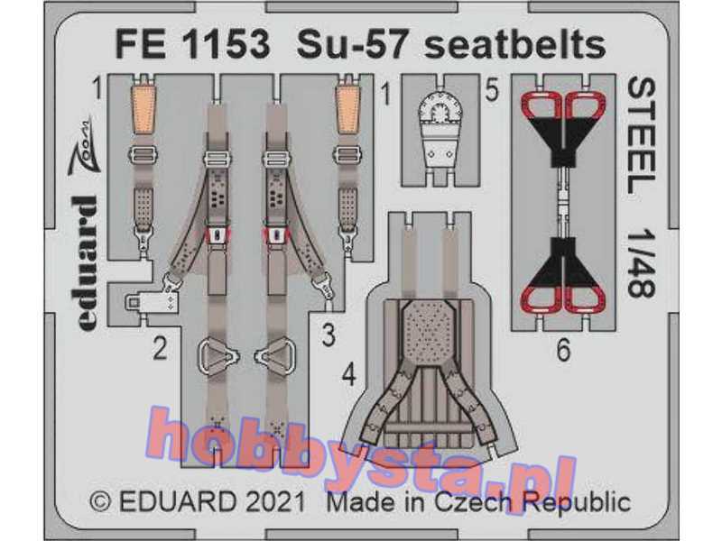 Su-57 seatbelts STEEL 1/48 - image 1