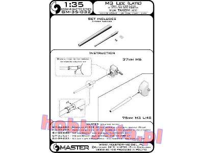M3 Lee (Późna Produkcja) - Lufy Uzbrojenia - 75mm M2 L/40 (Długa - image 4