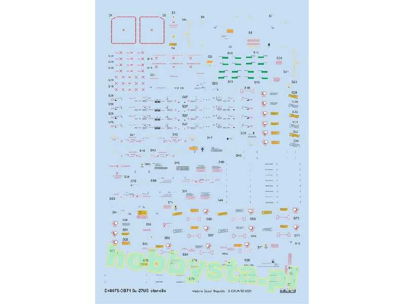 Su-27UB stencils 1/48 - image 1