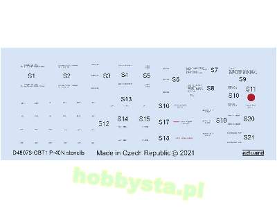 P-40N stencils 1/48 - image 1