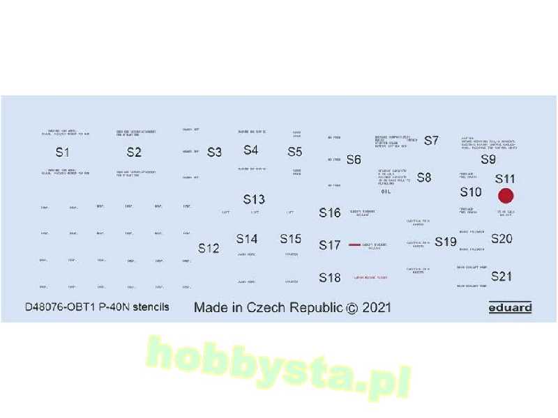 P-40N stencils 1/48 - image 1