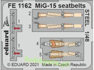MiG-15 seatbelts STEEL 1/48 - image 1