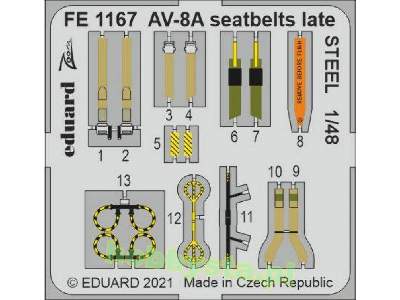 AV-8A seatbelts late STEEL 1/48 - image 1
