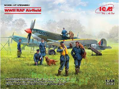 WWII Raf Airfield Spitfire Mk.IX, Mk.VII, RAF Pilots, Personnel - image 1