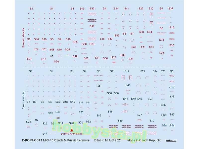 MiG-15 Czech & Russian stencils 1/48 - Bronco, Hobby 2000 - image 1
