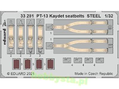 PT-13 Kaydet seatbelts STEEL 1/32 - image 1