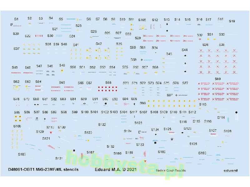 MiG-23MF/ ML stencils 1/48 - image 1