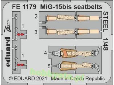 MiG-15bis seatbelts STEEL 1/48 - image 1