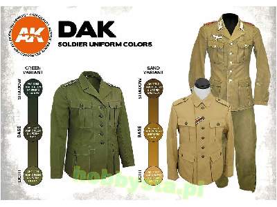 AK 11628 DAK Soldiers Uniform Colors Set - image 3