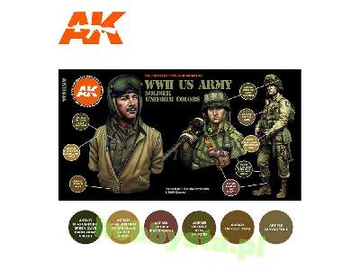 AK 11634 WWii US Army Soldier Uniform Colors Set - image 2
