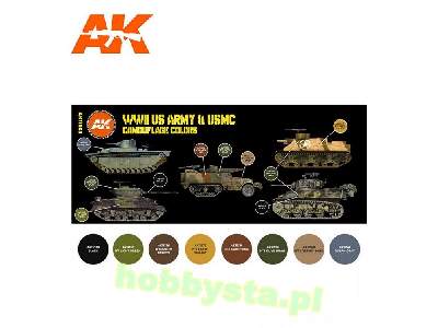 AK 11668 WWii US Army And Usmc Camouflage Colors Set - image 2