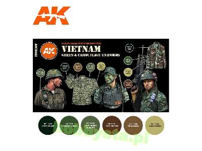 AK 11682 Vietnam Green & Camouflage Uniforms Set - image 2