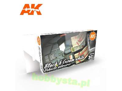 AK 11683 Black & Cream White Vehicle Interiors Set - image 1