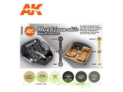 AK 11683 Black & Cream White Vehicle Interiors Set - image 2