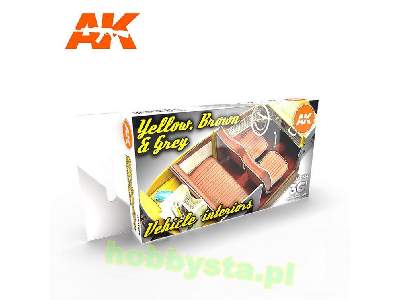 AK 11684 Yellow, Brown & Grey Vehicle Interiors Set - image 1