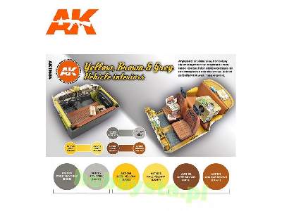 AK 11684 Yellow, Brown & Grey Vehicle Interiors Set - image 2