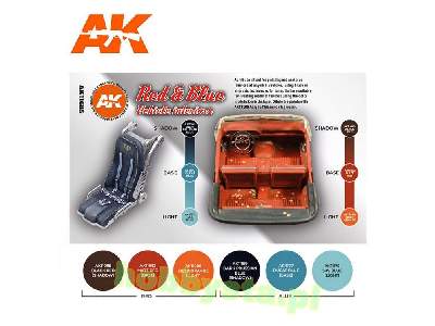 AK 11685 Red & Blue Vehicle Interiors Set - image 2