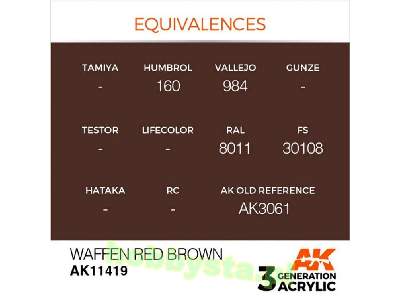 AK 11419 Waffen Red Brown - image 3