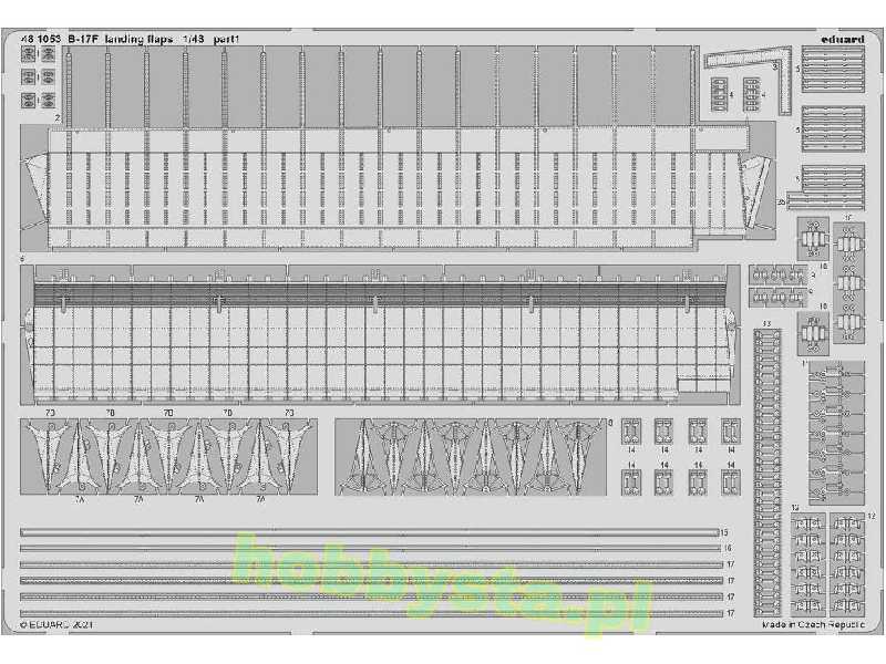 B-17F landing flaps 1/48 - Hk Models - image 1