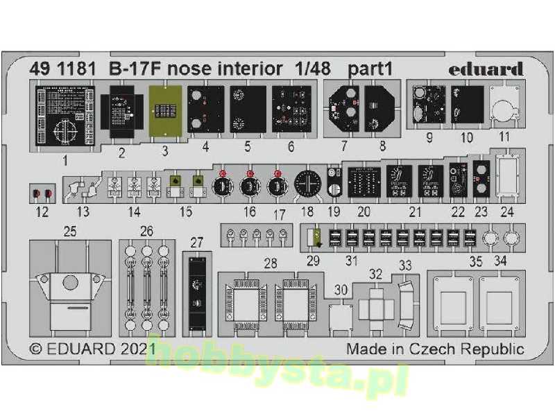 B-17F nose interior 1/48 - Hk Models - image 1