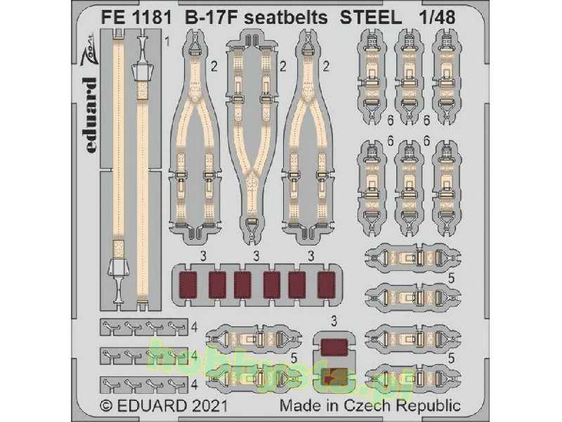 B-17F seatbelts STEEL 1/48 - Hk Models - image 1