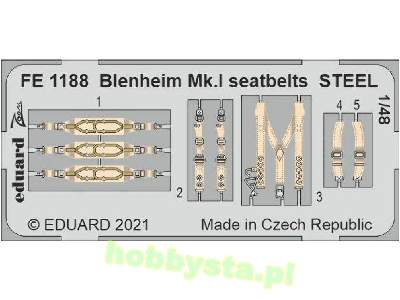 Blenheim Mk. I seatbelts STEEL 1/48 - image 1