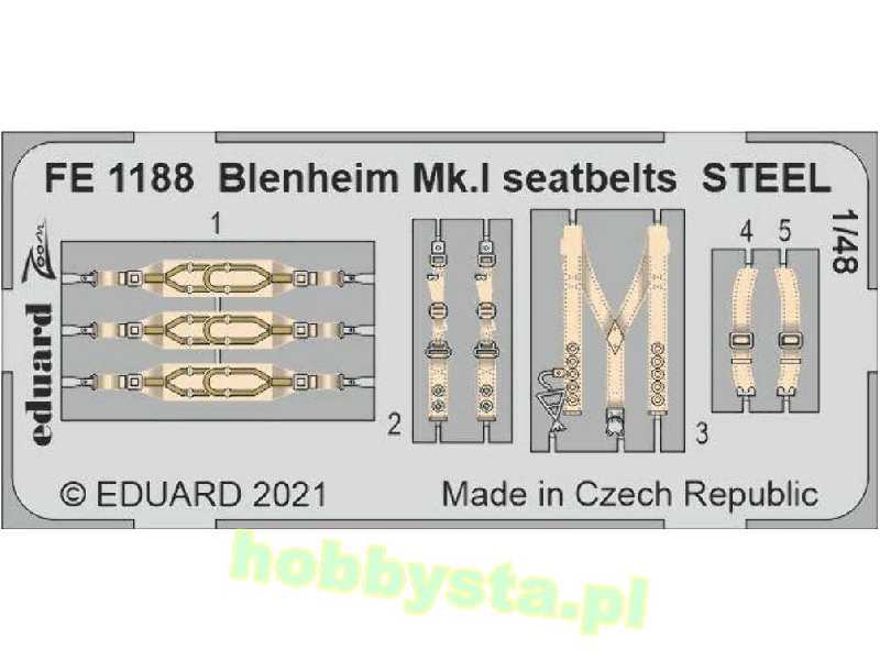 Blenheim Mk. I seatbelts STEEL 1/48 - image 1