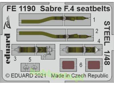 Sabre F.4 seatbelts STEEL 1/48 - image 1