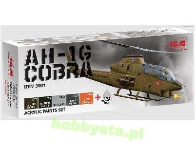 Ah-1g Cobra (Early Production) US Helicopter w/Paint Set 6 pcs. - image 17