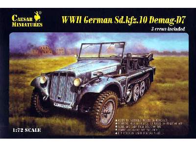 German Halftrack SdKfz.10 Demag D7 - with 3 crew figures - image 1