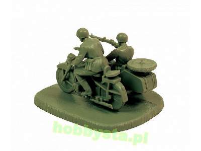 Soviet motorcycle M-72 with sidecar and crew - image 2