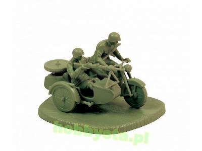 Soviet motorcycle M-72 with sidecar and crew - image 3