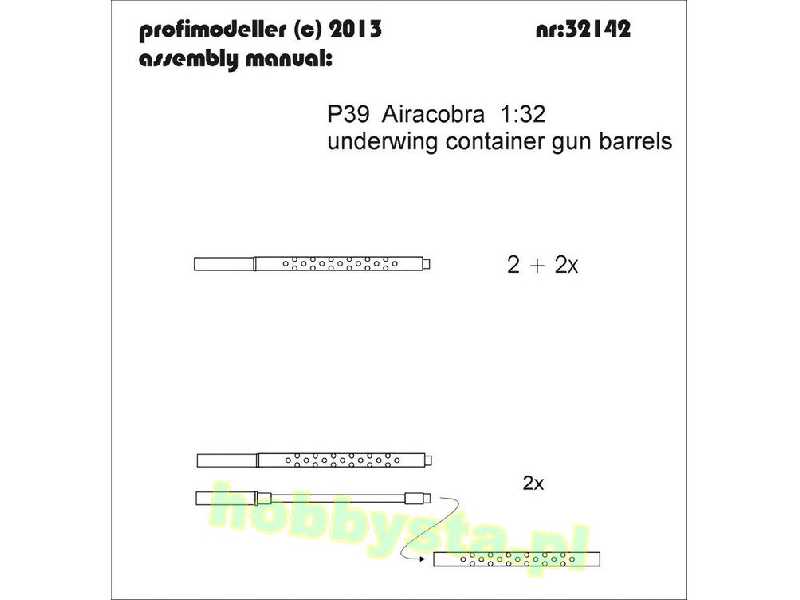 Bell P-39 Airacobra External Wing Container Barrels (Designed To - image 1