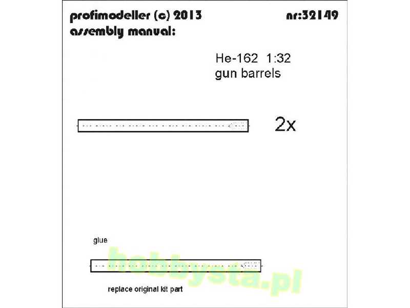 Heinkel He 162a Gun Barrels (Designed To Be Used With Best Choic - image 1