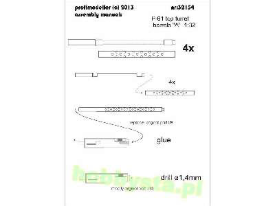 Northrop P-61b Black Widow Top Turret Gun Barrels Typ A Brass Ba - image 1