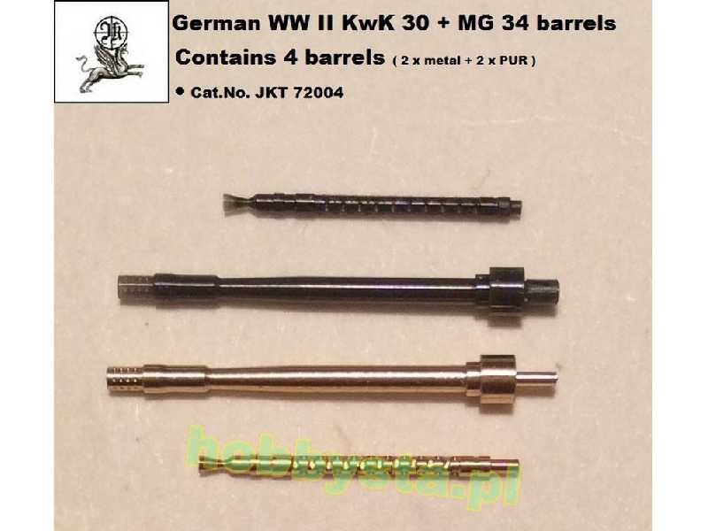 German WWii Kwk 30 + Mg 34 Barrel (2x Metal + 2x Pur) - image 1