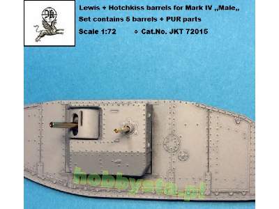 Lewis 7.7mm + Hotchkiss 57mm Barrels For Mark Iv Male (Designed  - image 1
